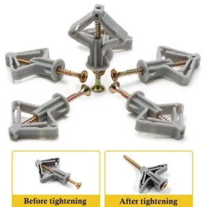 Hollow-Wall Anchors Drywall Anchor kit with Screws, Self-Drilling Anchor